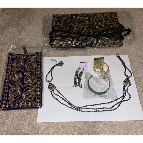 🌸✨NEW Bundle of Authentic Handmade Indian Jewelry, Purse, and Phone Purse - Picture 3 of 16